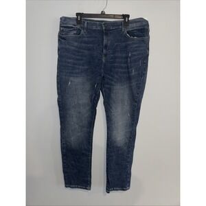 Nautica Jeans Mens 40x32* Blue Dark Wash Distressed